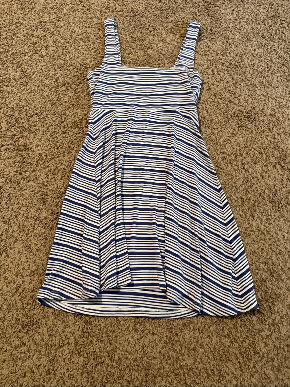 Summer Striped Blue and White Tank Dress, Size S